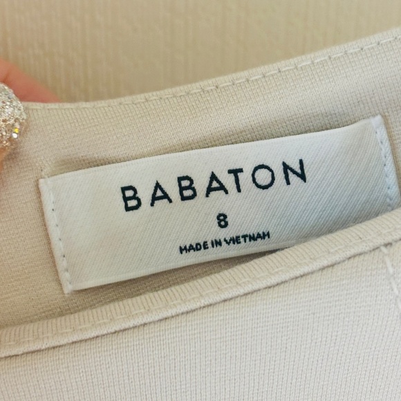 Aritzia Babaton Cream Miguel Sheath dress Sz 8 - Picture 3 of 8